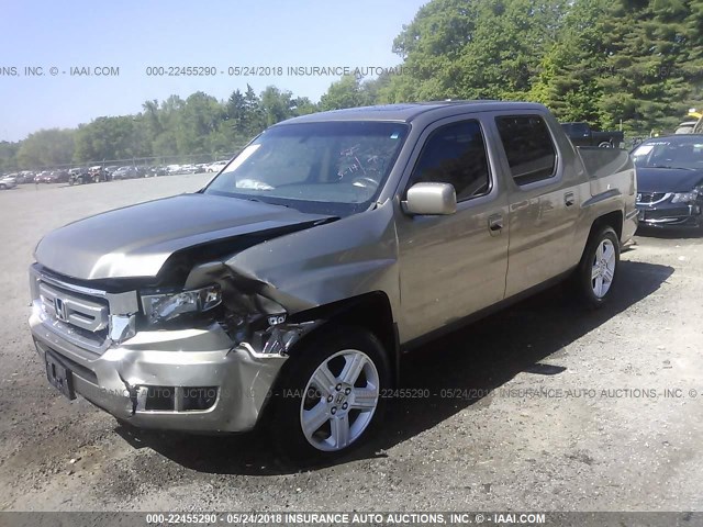 5FPYK1F53AB011509 - 2010 HONDA RIDGELINE RTL GOLD photo 2