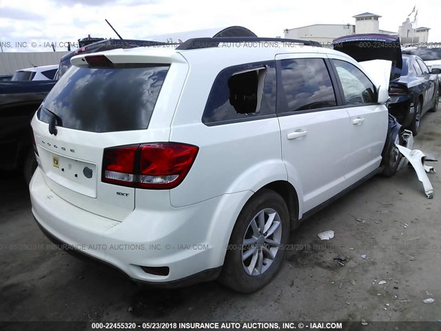 3C4PDCBB0FT582664 - 2015 DODGE JOURNEY SXT WHITE photo 4