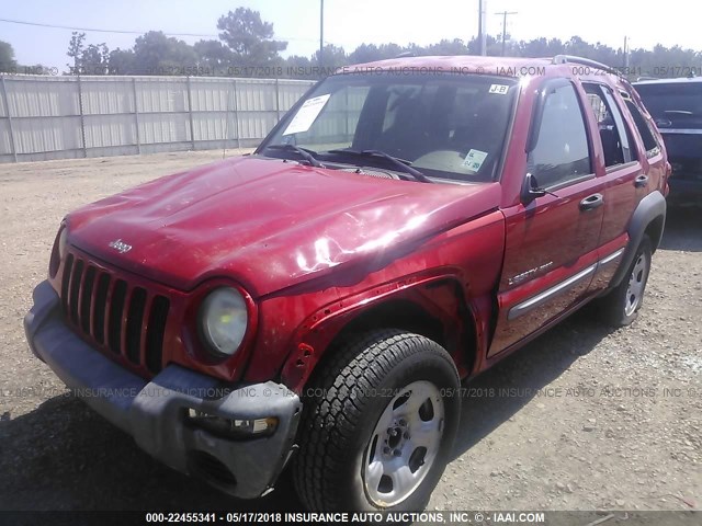 1J4FK481X3W609052 - 2003 JEEP LIBERTY SPORT/FREEDOM RED photo 2