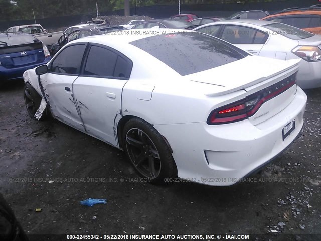 2C3CDXL96JH133142 - 2018 DODGE CHARGER SRT HELLCAT WHITE photo 3