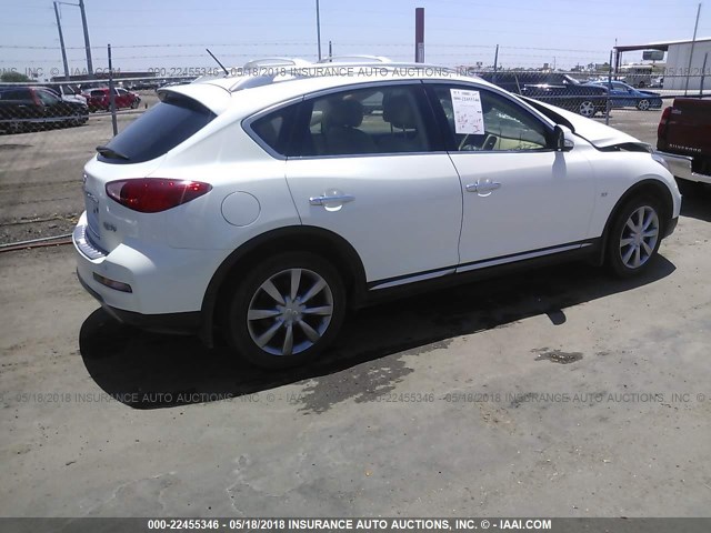 JN1BJ0RP2GM234376 - 2016 INFINITI QX50 WHITE photo 4