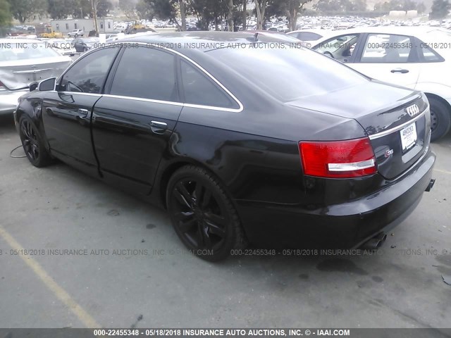 WAUGN74F47N150923 - 2007 AUDI S6 QUATTRO BLACK photo 3