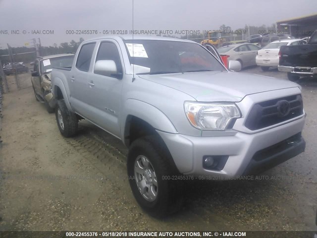 5TFJX4GN8DX021216 - 2013 TOYOTA TACOMA DOUBLE CAB ვერცხლისფერი ფოტო 1