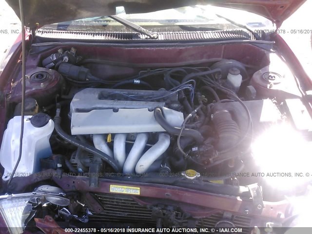 1NXBR12E1XZ192458 - 1999 TOYOTA COROLLA VE/CE/LE MAROON photo 10