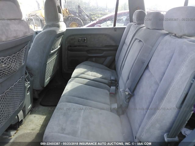 2HKYF18403H562809 - 2003 HONDA PILOT EX BLUE photo 8