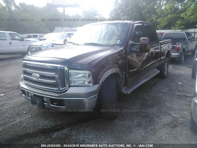 1FTSW21P05ED00050 - 2005 FORD F250 SUPER DUTY BROWN photo 2