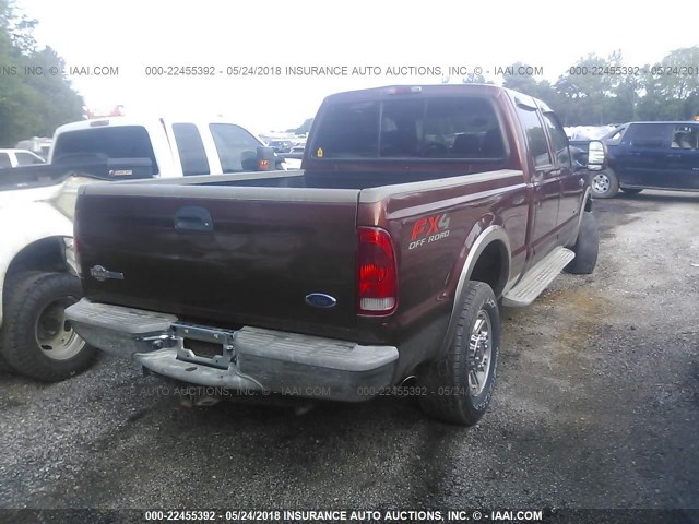 1FTSW21P05ED00050 - 2005 FORD F250 SUPER DUTY BROWN photo 4