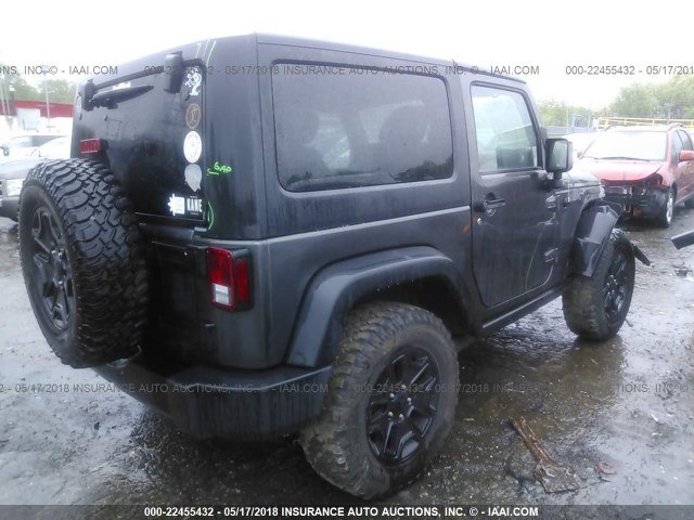 1C4GJWAG1GL278814 - 2016 JEEP WRANGLER SPORT 灰色 照片 4