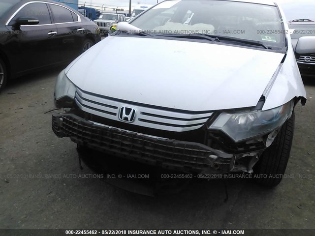 JHMZE2H76AS028105 - 2010 HONDA INSIGHT EX WHITE photo 6