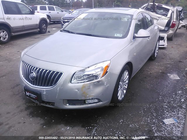 W04GW5EV8B1098748 - 2011 BUICK REGAL CXL SILVER photo 2