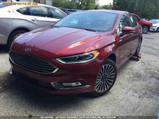 3FA6P0RU2JR141512 - 2018 FORD FUSION TITANIUM/PLATINUM HEV RED photo 15