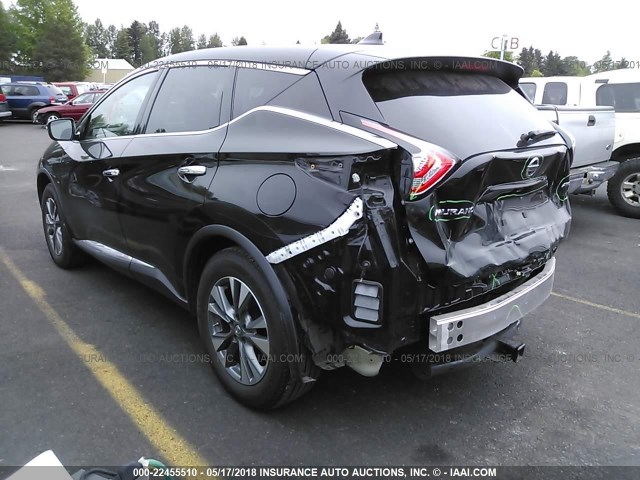 5N1AZ2MH6HN132826 - 2017 NISSAN MURANO S/SL/SV/PLATINUM BLACK photo 3