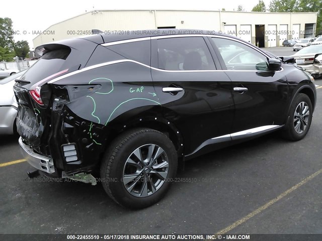 5N1AZ2MH6HN132826 - 2017 NISSAN MURANO S/SL/SV/PLATINUM BLACK photo 4