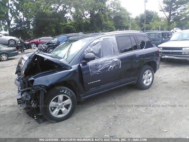 1C4NJCBA0ED531290 - 2014 JEEP COMPASS SPORT GRAY photo 2