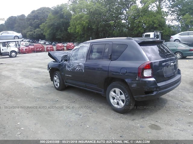 1C4NJCBA0ED531290 - 2014 JEEP COMPASS SPORT GRAY photo 3