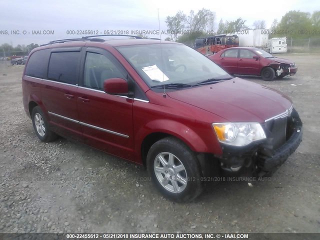 2A4RR5D17AR255159 - 2010 CHRYSLER TOWN & COUNTRY TOURING RED photo 1