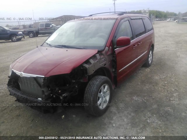 2A4RR5D17AR255159 - 2010 CHRYSLER TOWN & COUNTRY TOURING RED photo 2