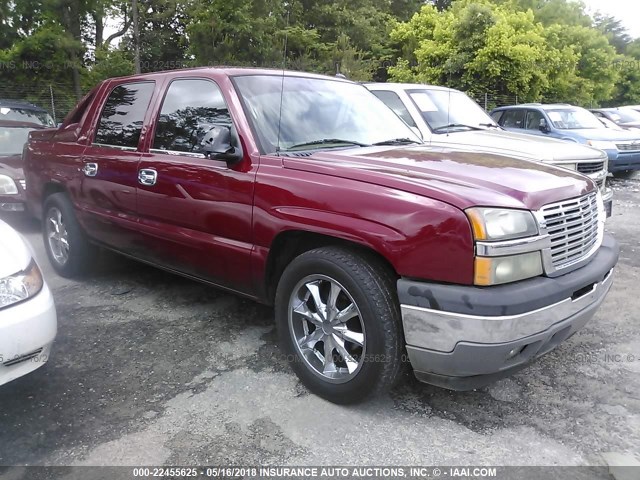 3GNEC12Z65G270553 - 2005 CHEVROLET AVALANCHE C1500 RED photo 1