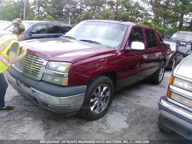 3GNEC12Z65G270553 - 2005 CHEVROLET AVALANCHE C1500 RED photo 2