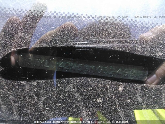 3TMLU42N59M032499 - 2009 TOYOTA TACOMA DOUBLE CAB ნაცრისფერი ფოტო 9