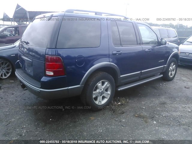 1FMDU73K54UA30763 - 2004 FORD EXPLORER XLT/XLT SPORT/NBX Dark Blue photo 4