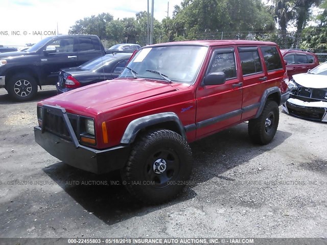 1J4FT68S7WL225205 - 1998 JEEP CHEROKEE SPORT/CLASSIC წითელი ფოტო 2