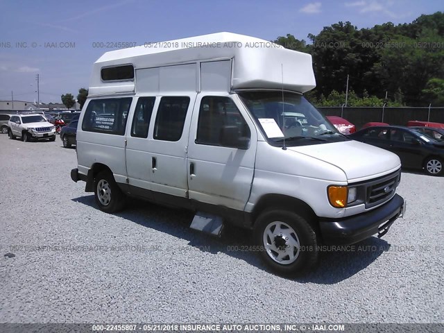 1FTNE24253HB89460 - 2003 FORD ECONOLINE E250 VAN WHITE photo 1