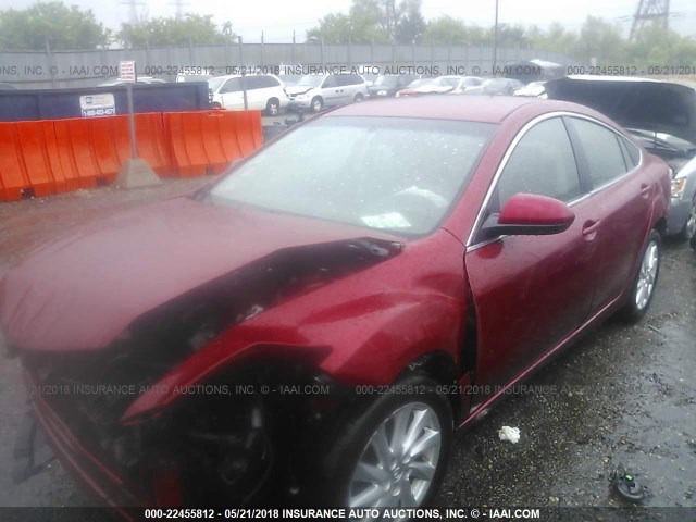 1YVHZ8DH7C5M25269 - 2012 MAZDA 6 I RED photo 2