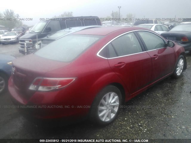 1YVHZ8DH7C5M25269 - 2012 MAZDA 6 I RED photo 4