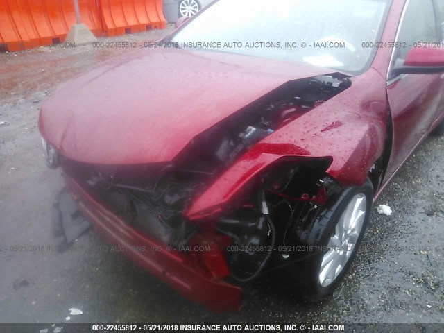 1YVHZ8DH7C5M25269 - 2012 MAZDA 6 I RED photo 6