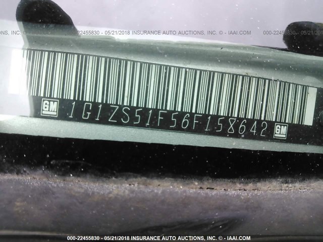 1G1ZS51F56F158642 - 2006 CHEVROLET MALIBU LS 银色 照片 9