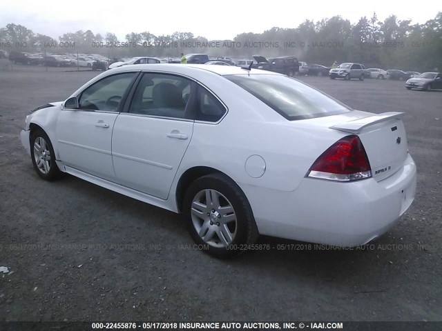 2G1WB5E32D1112323 - 2013 CHEVROLET IMPALA LT WHITE photo 3