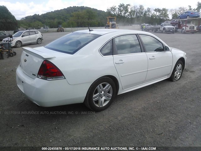 2G1WB5E32D1112323 - 2013 CHEVROLET IMPALA LT WHITE photo 4