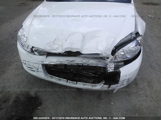 2G1WB5E32D1112323 - 2013 CHEVROLET IMPALA LT WHITE photo 6
