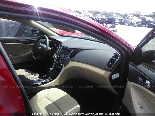 KMHEC4A4XBA008458 - 2011 HYUNDAI SONATA HYBRID RED photo 5