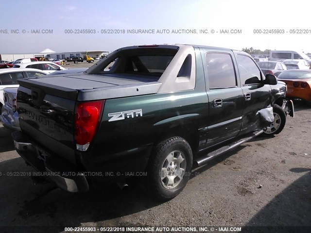 3GNEC13T53G297363 - 2003 CHEVROLET AVALANCHE C1500 GREEN photo 4