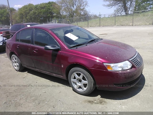 1G8AJ55F67Z122826 - 2007 SATURN ION LEVEL 2 RED photo 1