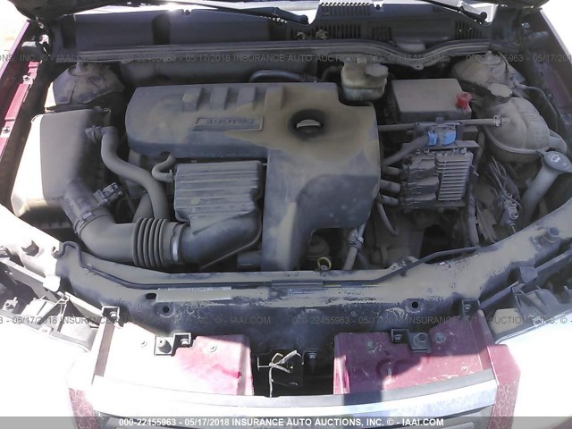 1G8AJ55F67Z122826 - 2007 SATURN ION LEVEL 2 RED photo 10