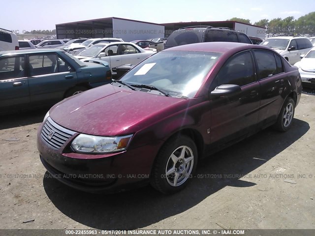 1G8AJ55F67Z122826 - 2007 SATURN ION LEVEL 2 RED photo 2