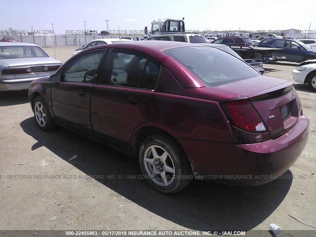 1G8AJ55F67Z122826 - 2007 SATURN ION LEVEL 2 RED photo 3