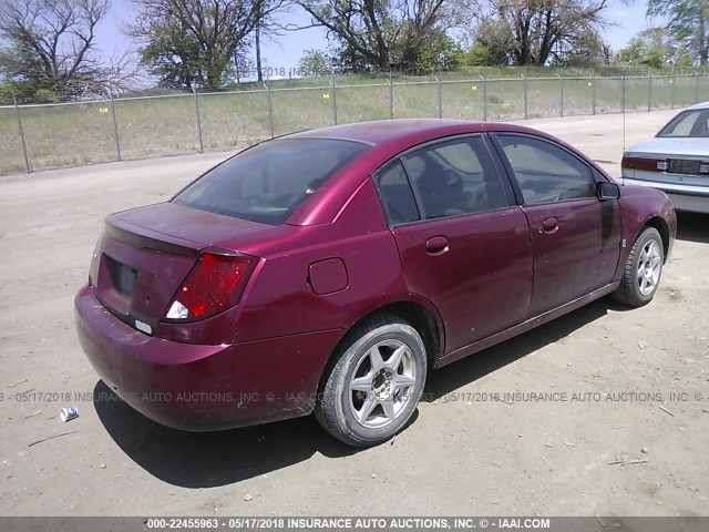 1G8AJ55F67Z122826 - 2007 SATURN ION LEVEL 2 RED photo 4