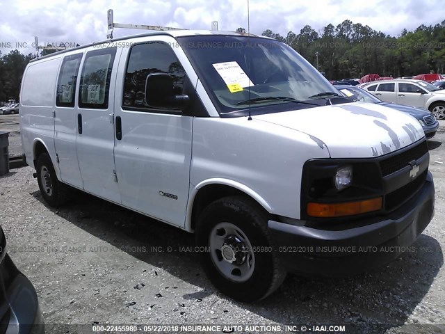 1GCGG25V461269759 - 2006 CHEVROLET EXPRESS G2500  WHITE photo 1