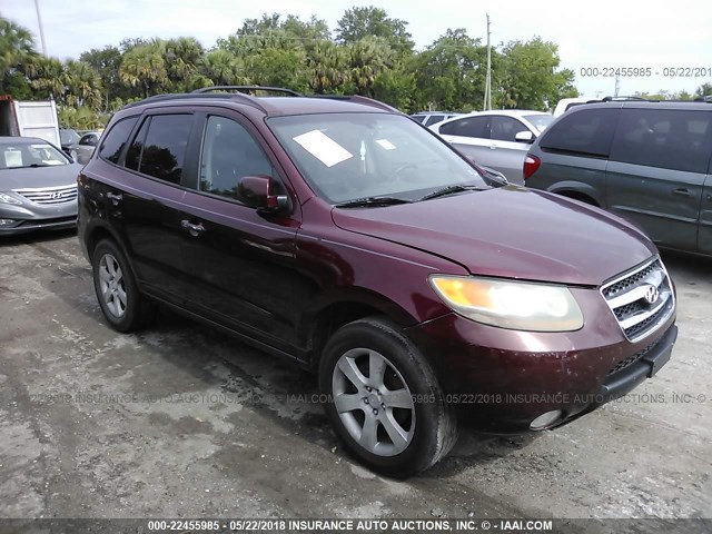 5NMSH13E67H022075 - 2007 HYUNDAI SANTA FE SE/LIMITED BURGUNDY photo 1