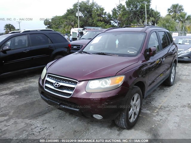 5NMSH13E67H022075 - 2007 HYUNDAI SANTA FE SE/LIMITED BURGUNDY photo 6