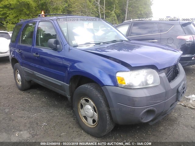 1FMYU92Z16KA50163 - 2006 FORD ESCAPE XLS BLUE photo 1