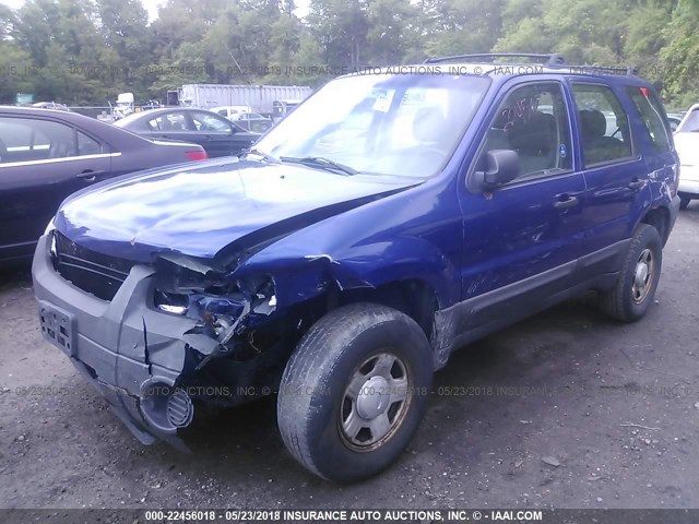 1FMYU92Z16KA50163 - 2006 FORD ESCAPE XLS BLUE photo 2