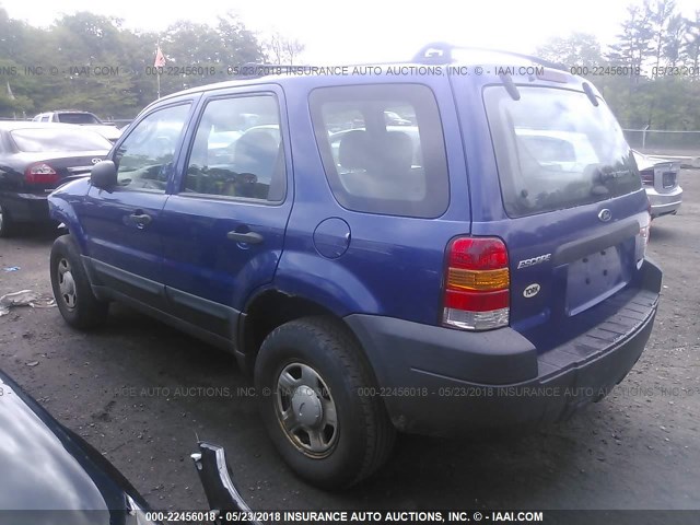 1FMYU92Z16KA50163 - 2006 FORD ESCAPE XLS BLUE photo 3