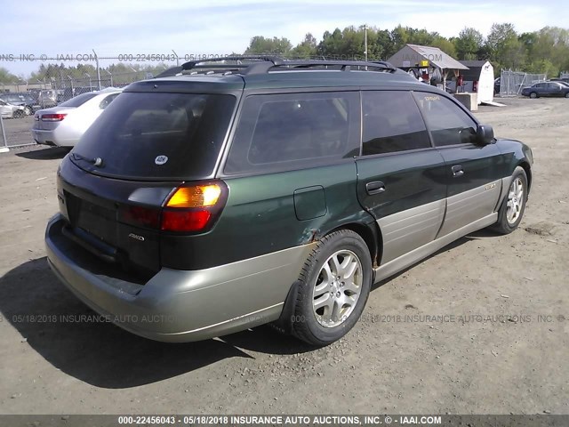 4S3BH675237634931 - 2003 SUBARU LEGACY OUTBACK AWP GREEN photo 4