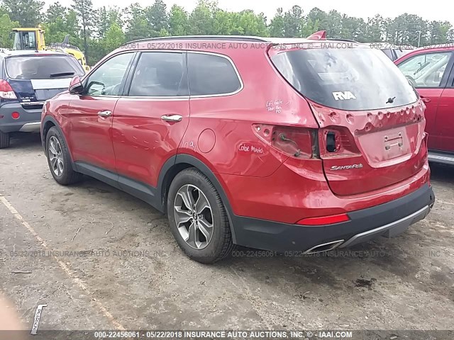 KM8SN4HFXDU018669 - 2013 HYUNDAI SANTA FE GLS RED photo 3