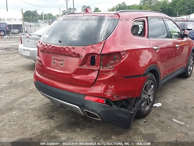 KM8SN4HFXDU018669 - 2013 HYUNDAI SANTA FE GLS RED photo 6